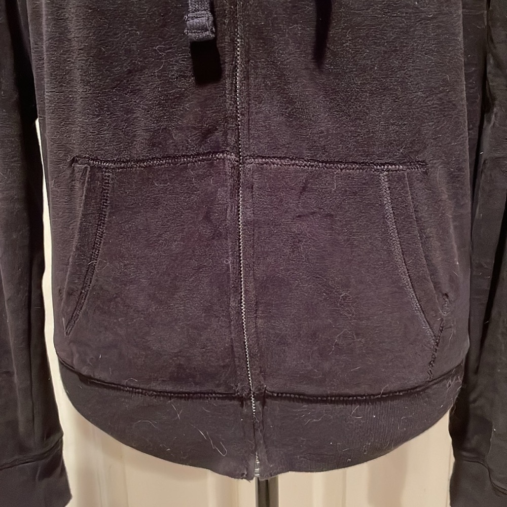 Vintage 90’s Victoria’s Secret Zip Up Hoodie Love Pink Sequins in Black Size M - Picture 6 of 8